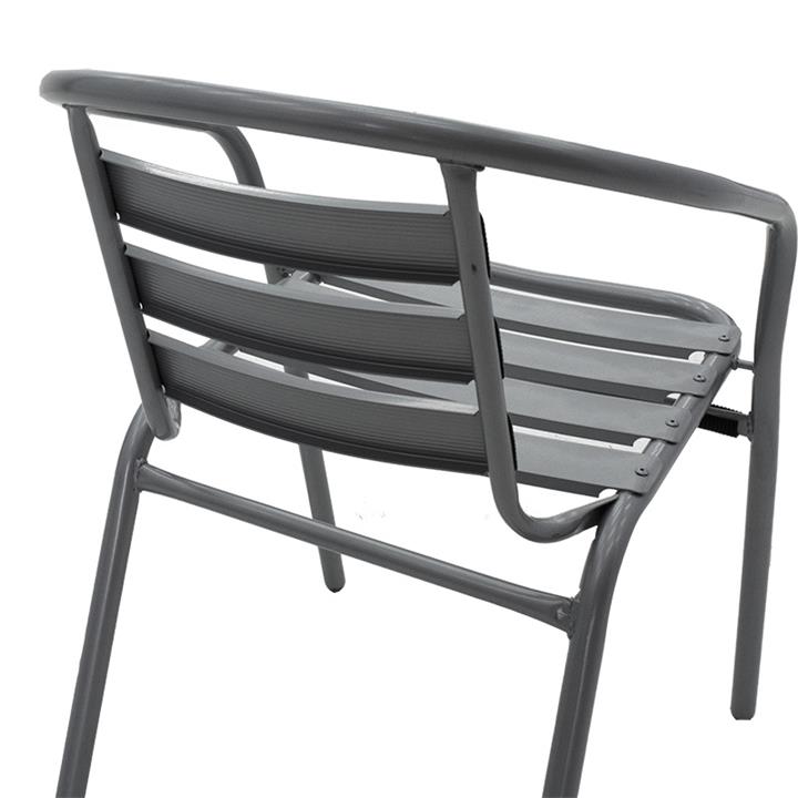 Garden chair Tade pakoworld metal in dark gray color