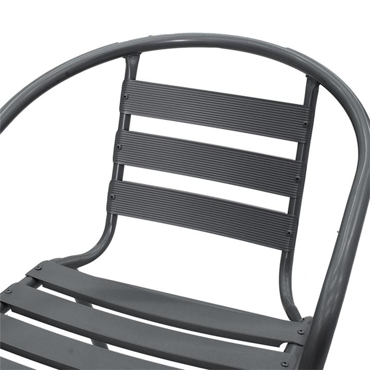 Garden chair Tade pakoworld metal in dark gray color