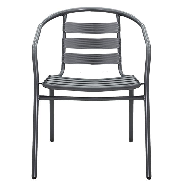 Garden chair Tade pakoworld metal in dark gray color