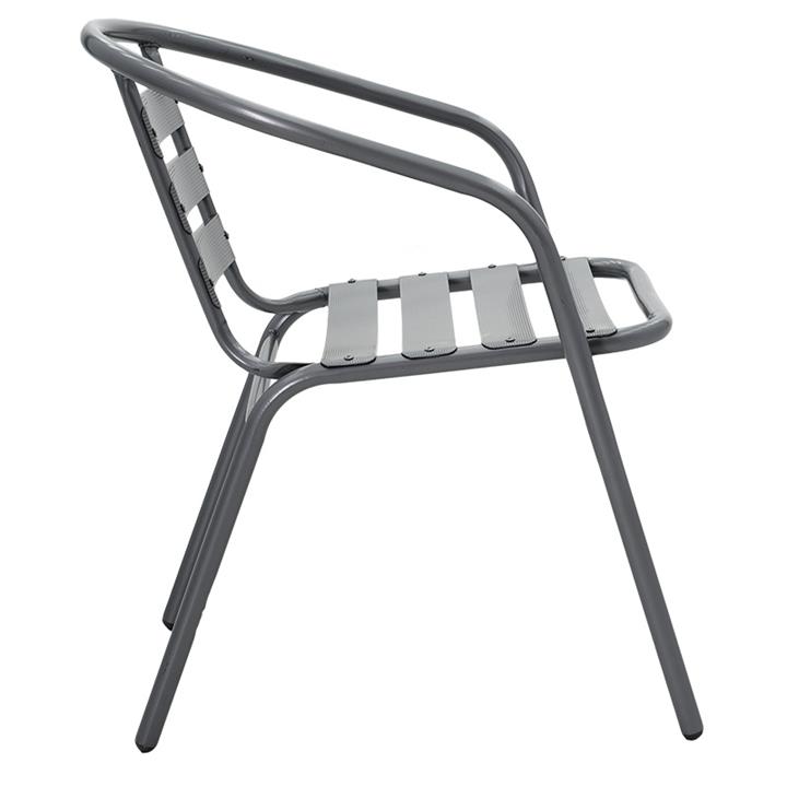 Garden chair Tade pakoworld metal in dark gray color