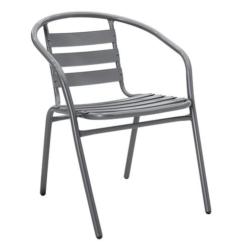 Garden chair Tade pakoworld metal in dark gray color