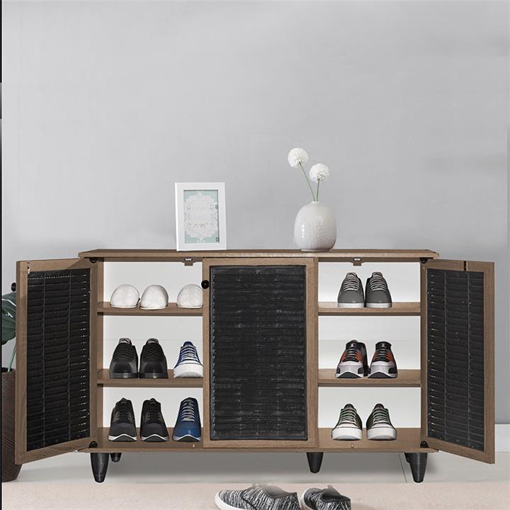 Shoe cabinet Ronan pakoworld 12 pairs walnut so 105x35x.66cm