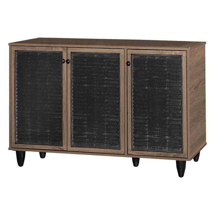 Shoe cabinet Ronan pakoworld 12 pairs walnut so 105x35x.66cm