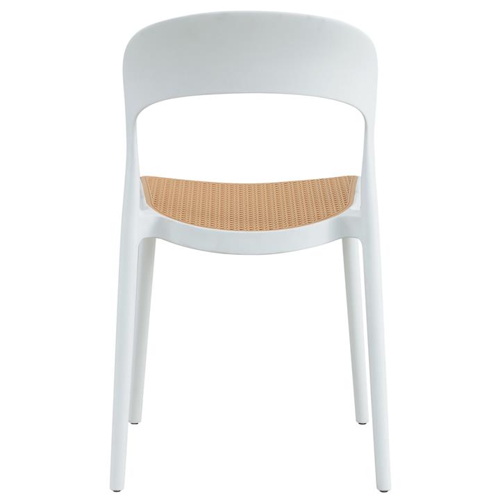 CHAIR POLYPROPYLENE HM5936.01 WHITE-BEIGE 41x53x81Hcm.