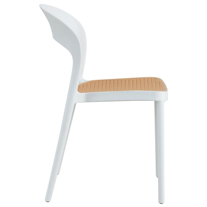CHAIR POLYPROPYLENE HM5936.01 WHITE-BEIGE 41x53x81Hcm.
