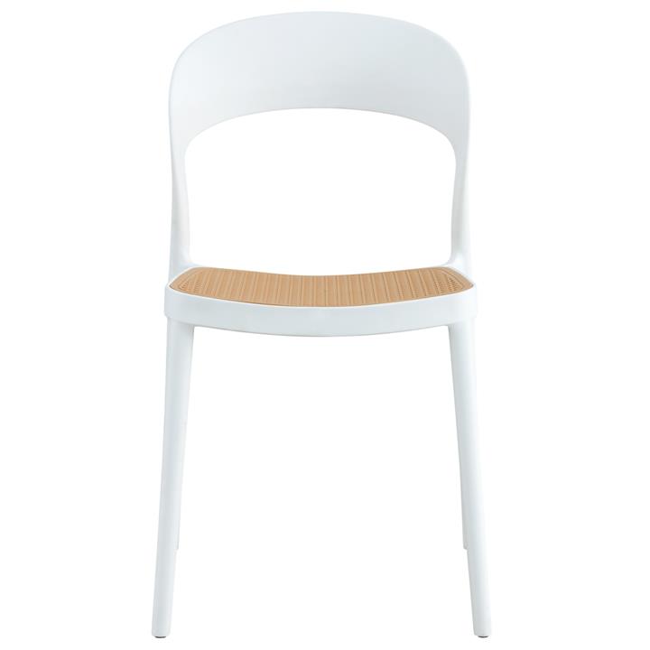 CHAIR POLYPROPYLENE HM5936.01 WHITE-BEIGE 41x53x81Hcm.