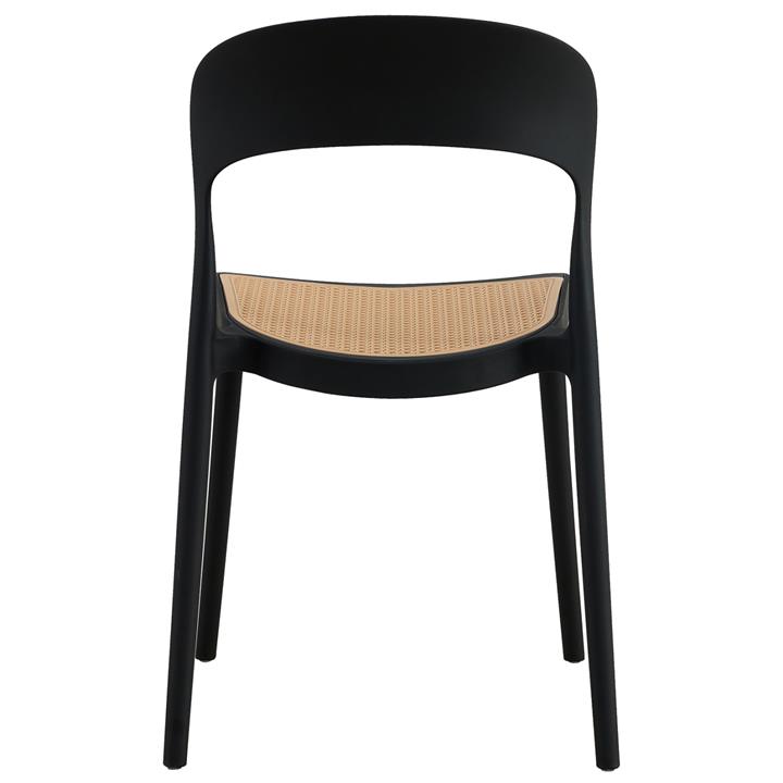CHAIR POLYPROPYLENE HM5936.02 BLACK-BEIGE 41x53x81Hcm.