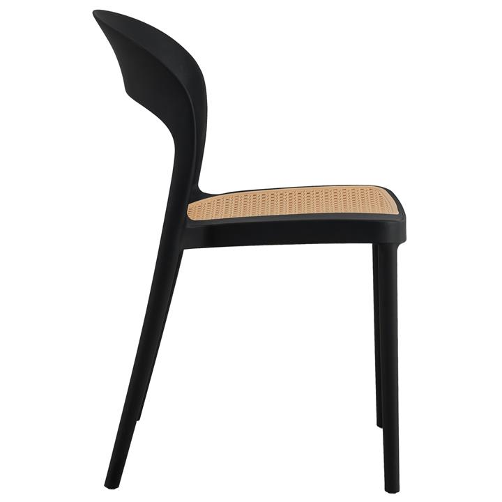 CHAIR POLYPROPYLENE HM5936.02 BLACK-BEIGE 41x53x81Hcm.