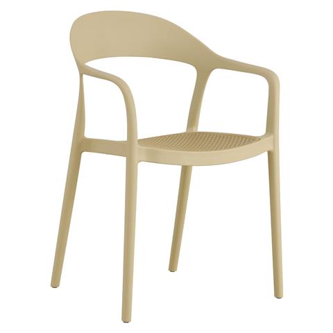 ARMCHAIR POLYPROPYLENE HM5935.03 CAPUCCINO 57x53x81Hcm.