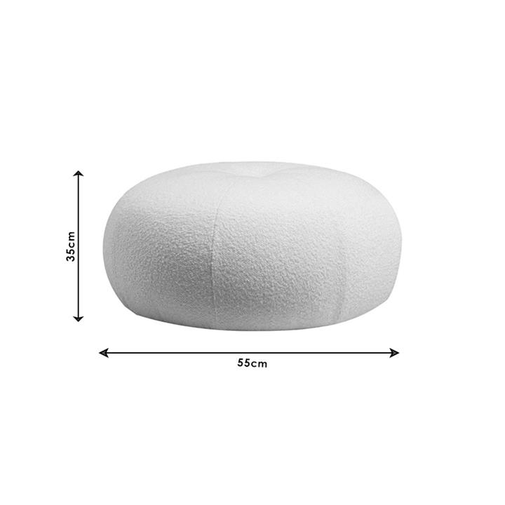 Σκαμπό-πουφ PWF-0564 pakoworld ύφασμα μόκα Φ55x35εκ