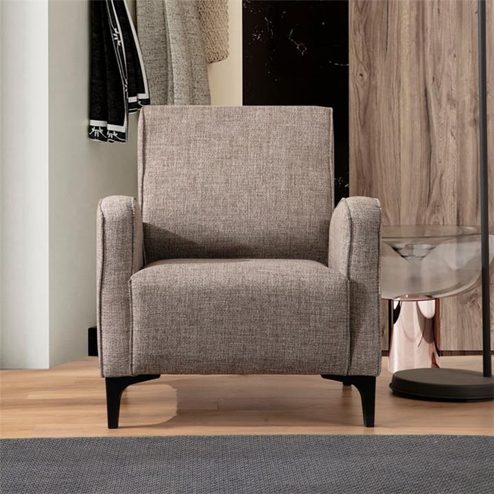 Armchair PWF-0566 pakoworld fabric gray-beige 78x78x87cm