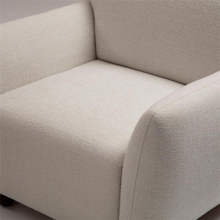 Πολυθρόνα Arabella pakoworld ύφασμα εκρού 90x86x86εκ