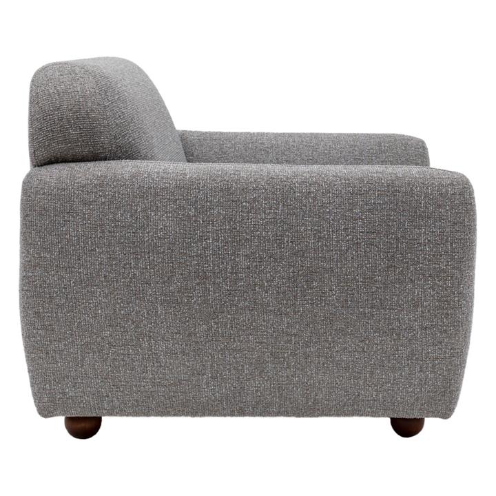 Armchair Arabella pakoworld fabric gray 90x86x86cm