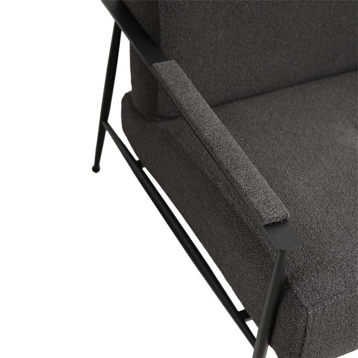 Armchair PWF-0572 pakoworld fabric gray 75x80x90cm