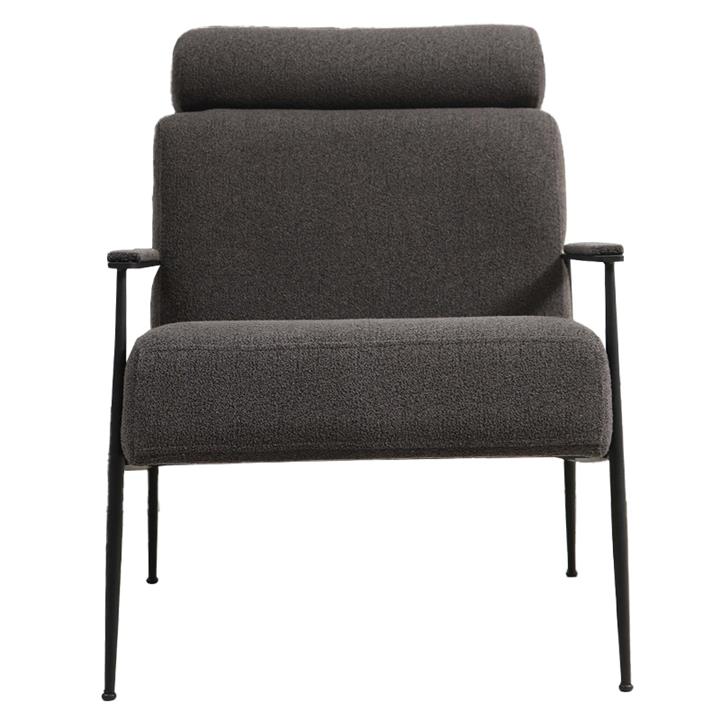 Armchair PWF-0572 pakoworld fabric gray 75x80x90cm