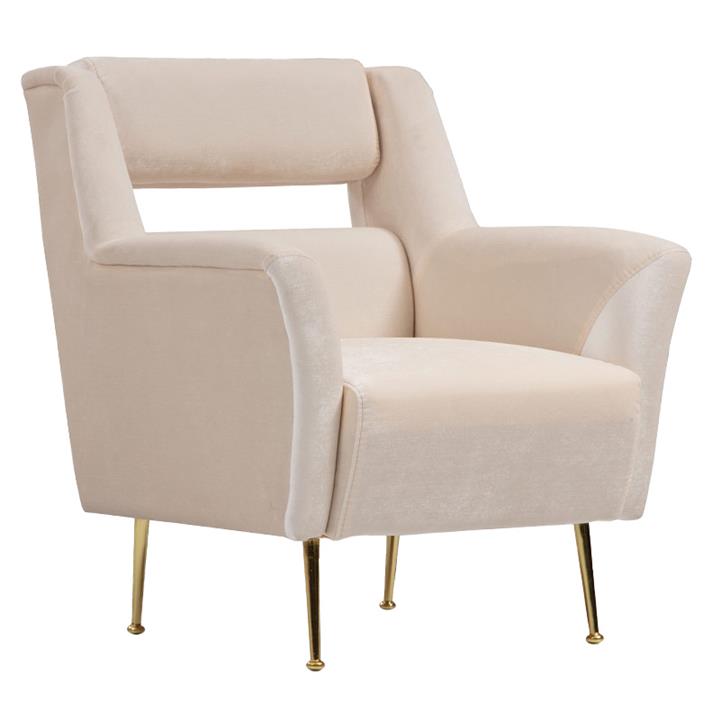 Armchair PWF-0573 pakoworld velvet cream 79x76x93cm