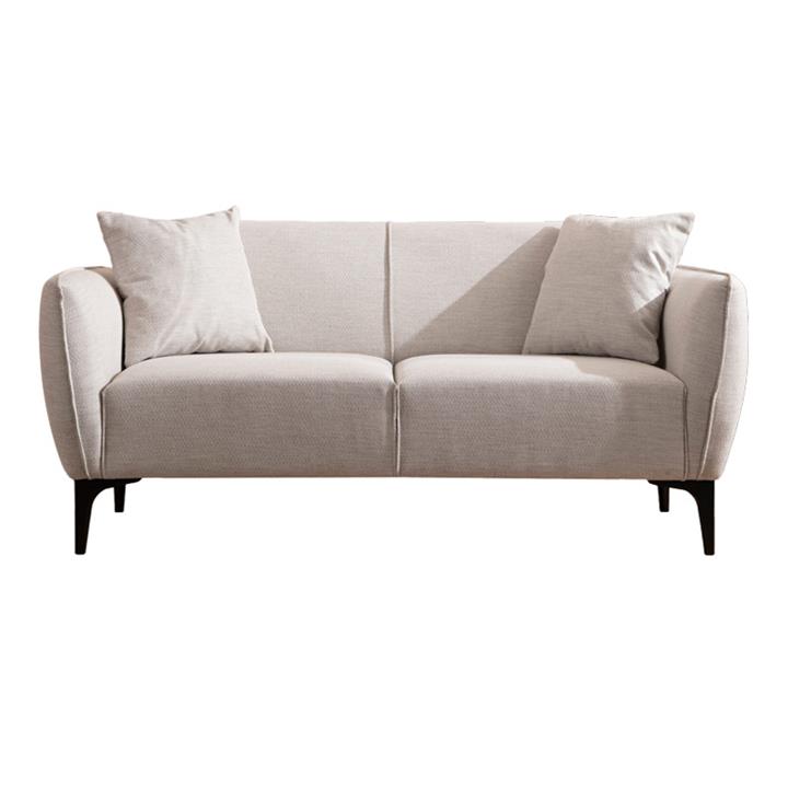 2 seater sofa PWF-0565 pakoworld fabric off white 180x95x67cm