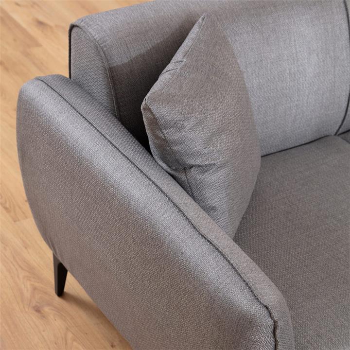 2 seater sofa PWF-0565 pakoworld fabric grey 180x95x67cm