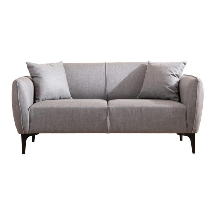 2 seater sofa PWF-0565 pakoworld fabric grey 180x95x67cm