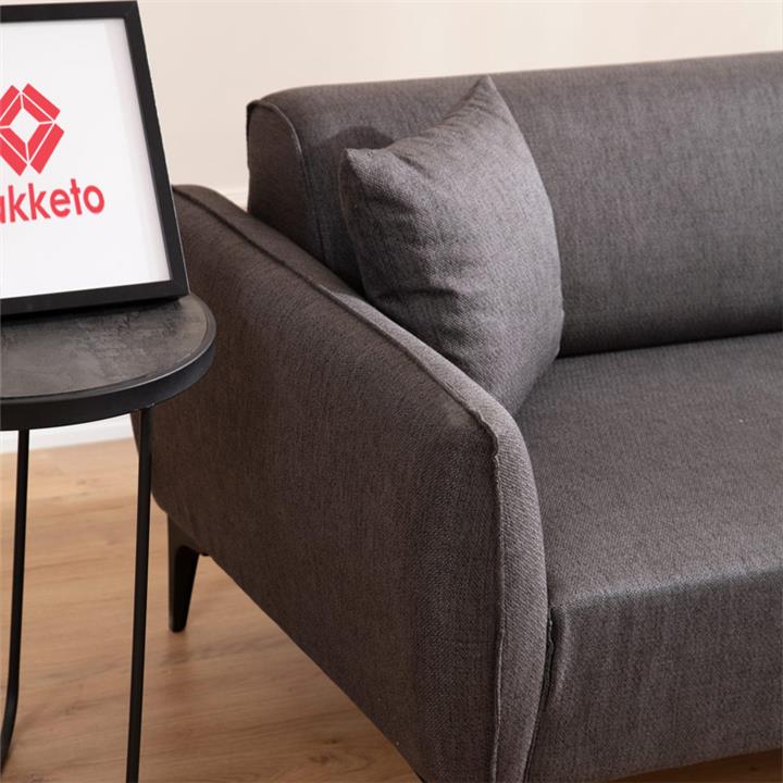 Καναπές 2θέσιος PWF-0565 pakoworld ύφασμα ανθρακί 180x95x67εκ