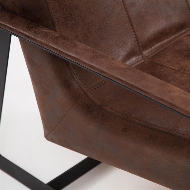 Armchair PWF-0585 pakoworld fabric brown 74x87x80cm