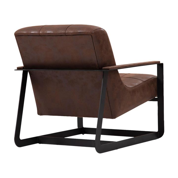 Armchair PWF-0585 pakoworld fabric brown 74x87x80cm
