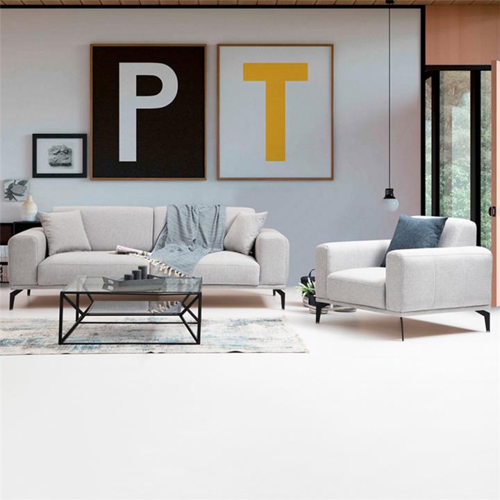 Πολυθρόνα PWF-0583 pakoworld ύφασμα γκρι 97x90x83εκ