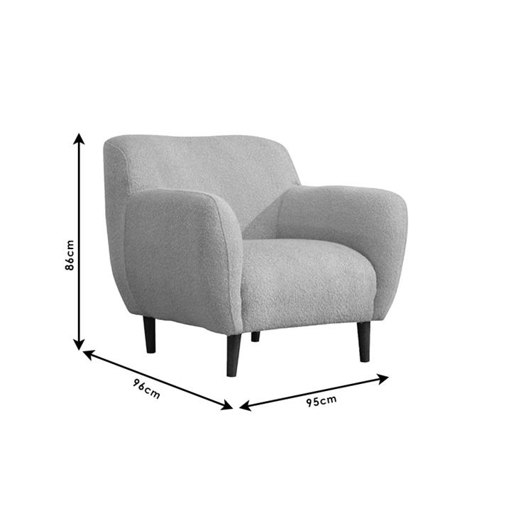 Πολυθρόνα PWF-0591 pakoworld ύφασμα μπεζ 95x96x86εκ