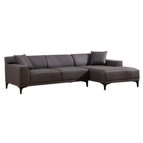 Corner sofa PWF-0566 pakoworld left corner fabric anthracite 250x145x69cm