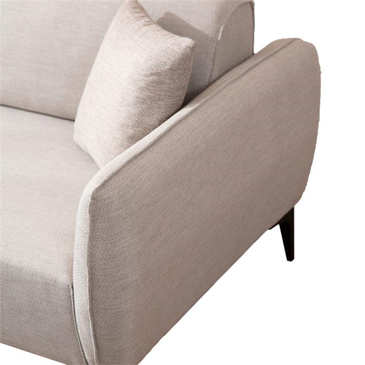 Corner sofa PWF-0565 pakoworld right corner fabric off white 270x95x67cm