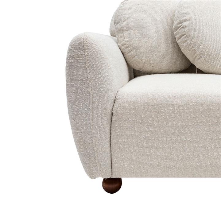 Corner sofa Arabella pakoworld left corner fabric white 273x93x86cm