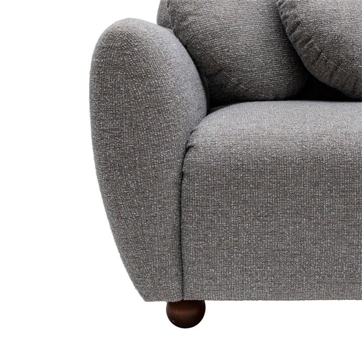 Corner sofa Arabella pakoworld left corner fabric grey 273x93x86cm