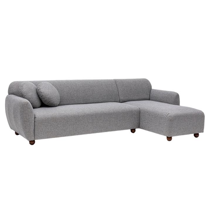 Corner sofa Arabella pakoworld left corner fabric grey 273x93x86cm