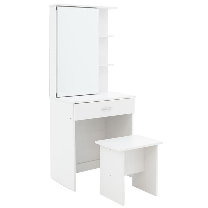 Dressing table with mirror Zelia pakoworld in white colour