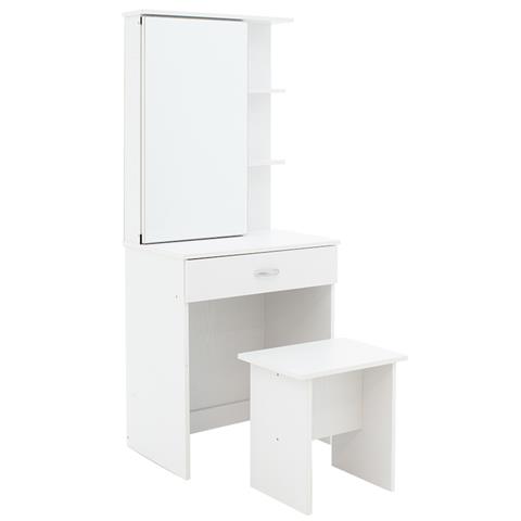 Dressing table with mirror Zelia pakoworld in white colour