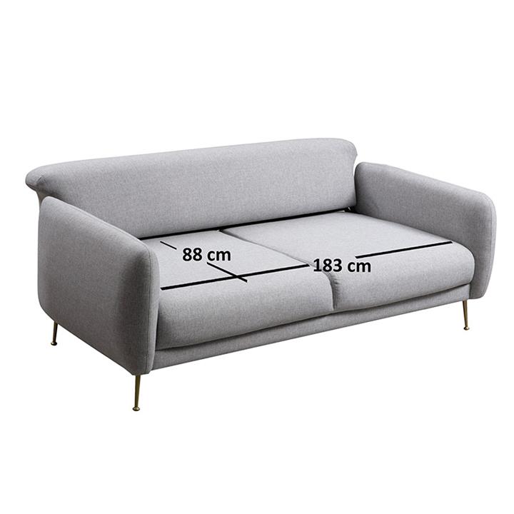 3-seater sofa PWF-0513 pakoworld fabric gray-black 214x98x85cm