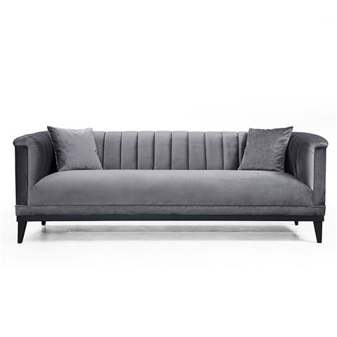 3-seater sofa PWF-0541 pakoworld anthracite velvet 255x89x79cm