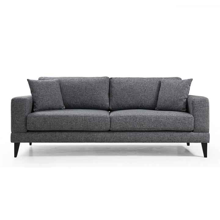 3-seater sofa PWF-0510 pakoworld fabric dark gray-black 210x85x90cm