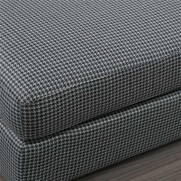 Corner sofa PWF-0542 pakoworld right corner fabric gray-walnut 246x266x85cm