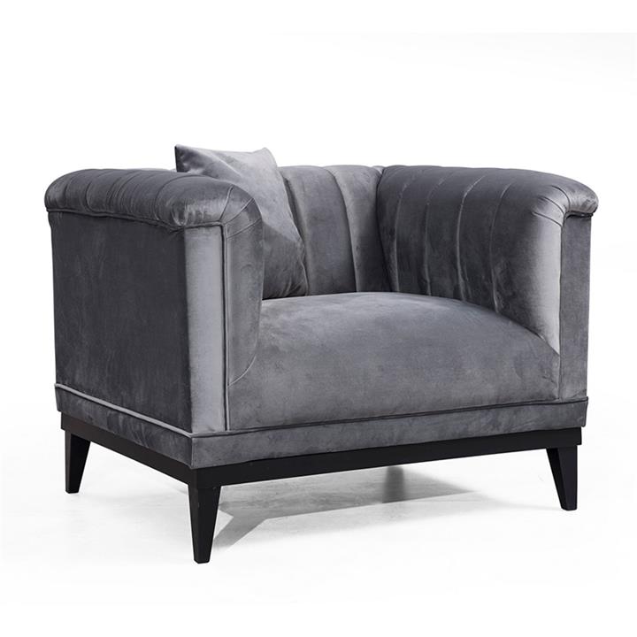 Armchair PWF-0541 pakoworld velvet anthracite 105x89x79cm