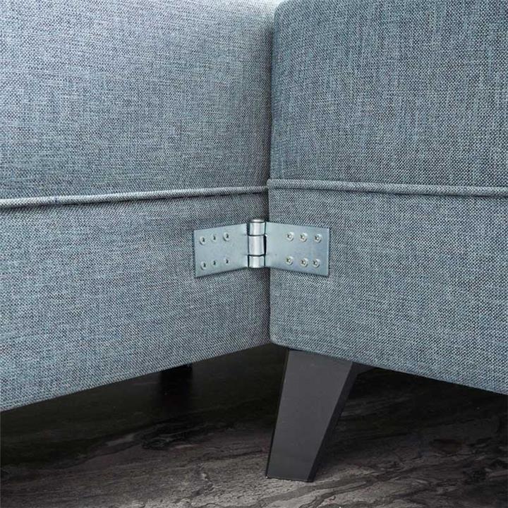 Versatile corner sofa-bed PWF-0536 pakoworld light blue fabric 300x202x78cm