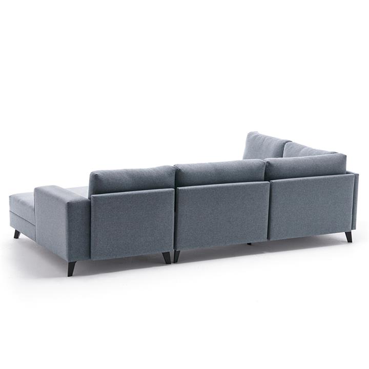 Versatile corner sofa-bed PWF-0535 pakoworld fabric light blue 300x202x78cm