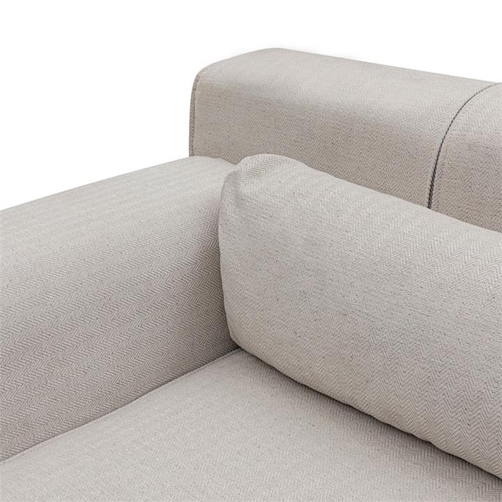 Corner Sofa PWF-0533 pakoworld right corner fabric beige-black 308x198x78cm
