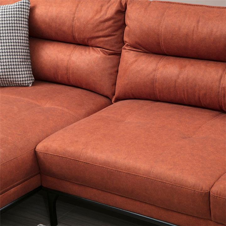 Corner sofa PWF-0529 pakoworld right corner fabric dark orange-black 309x188x89cm