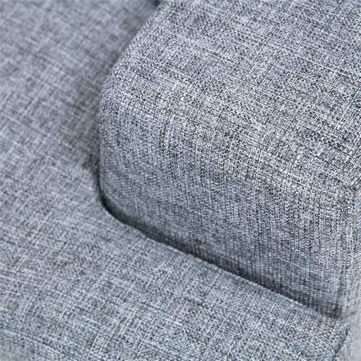 3-seater sofa PWF-0516 pakoworld fabric dark gray-black 200x110x80cm