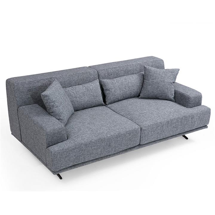 3-seater sofa PWF-0516 pakoworld fabric dark gray-black 200x110x80cm