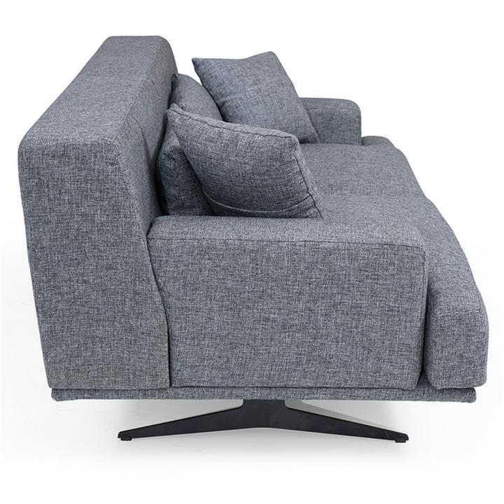 3-seater sofa PWF-0516 pakoworld fabric dark gray-black 200x110x80cm