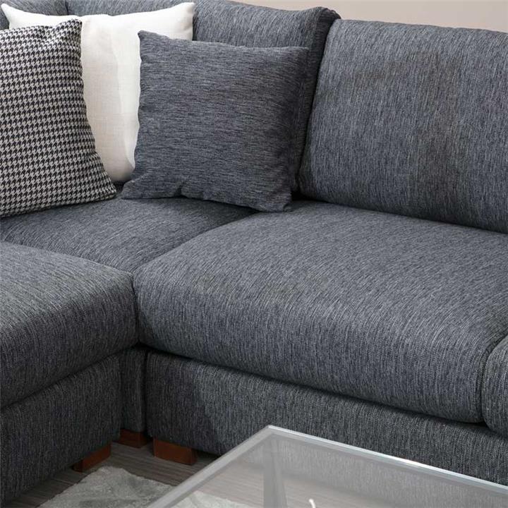 Corner sofa PWF-0519 pakoworld left corner anthracite-walnut fabric 323x282x85cm