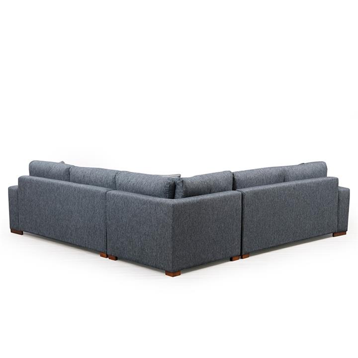 Corner sofa PWF-0519 pakoworld right corner anthracite-walnut fabric 323x282x85cm