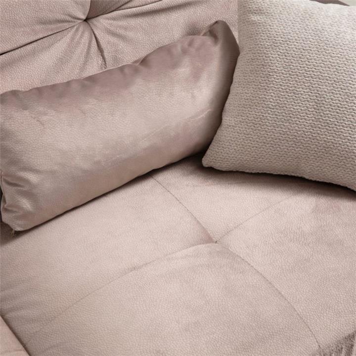 Corner sofa PWF-0503 pakoworld left corner fabric beige-black 308x190x100 / 92cm